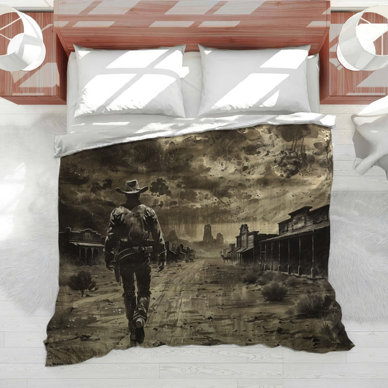 Cowboy Western Cotton Blend Comforter, Twin Extra Long Comforter