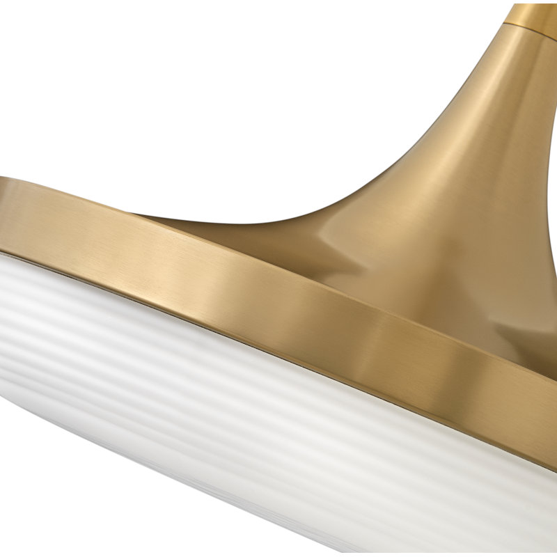 1 - Ligh Bowl LED Pendant, Lacquered Brass