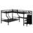 L-Shaped Bunk Bed & loft bed with Built-in Wardrobe, Desk and USB Charging Ports