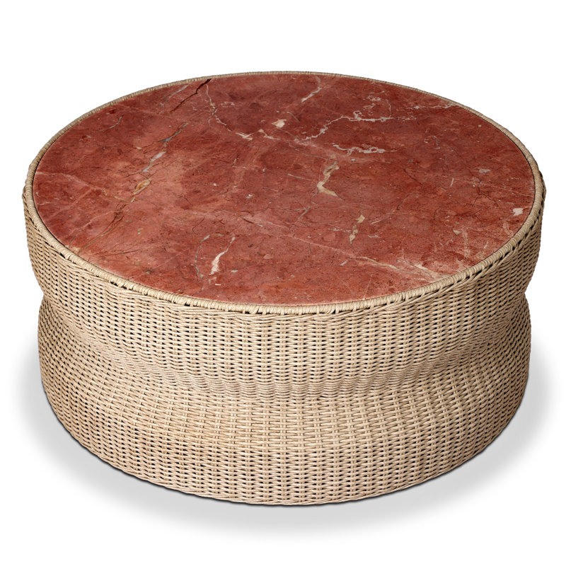 Table basse d'extérieur Brixby, Marbre du désert