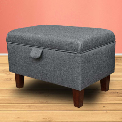 50.8cm Wide Rectangle Solid Colour Footstool Ottoman with Storage