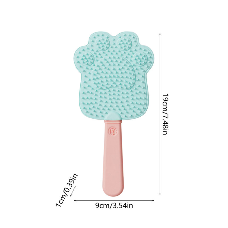 Brosse de massage pour animal de compagnie, bleu clair, 7,48 x 3,54 x 0,39 pouces, Bleu clair