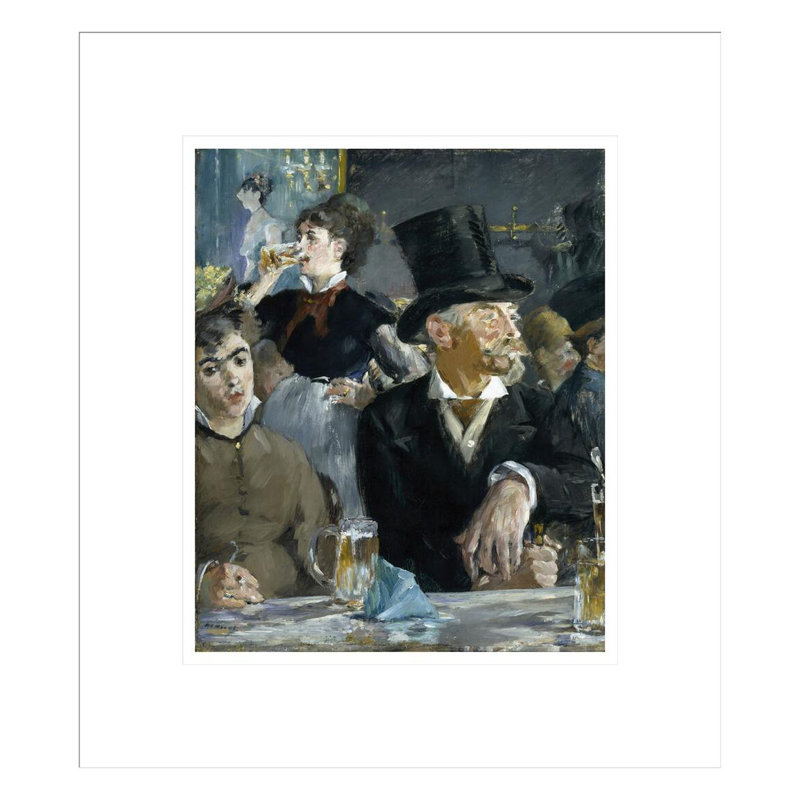 «At the Cafe» par Édrede Manet, impression giclée sur cadre, H 15,57 po x l 13,75 po