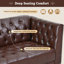 79.1 " Faux Leather Sofa-2120054396