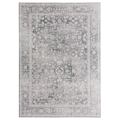CYNTHIA Machine Washable Vintage Distressed Area Rug Soft Foldable