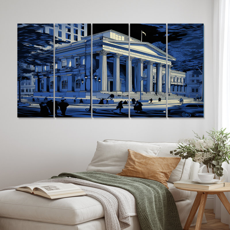 Plan de l'architecture de Washington - Washington Wall Art Living Room - 5 panneaux égaux