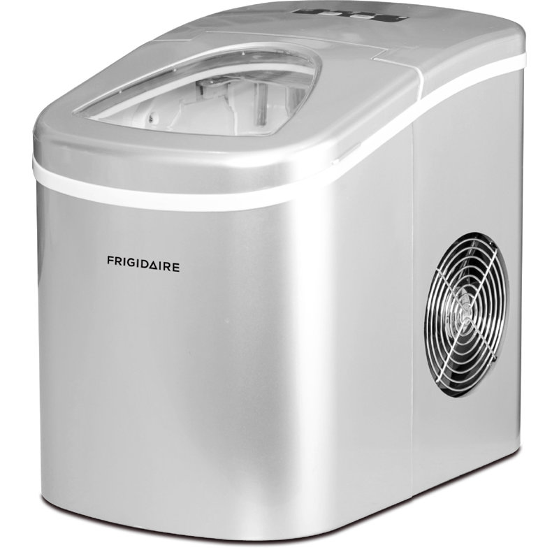 Silver Compact Countertop Portable Ice Maker with 26 lbs Capacity