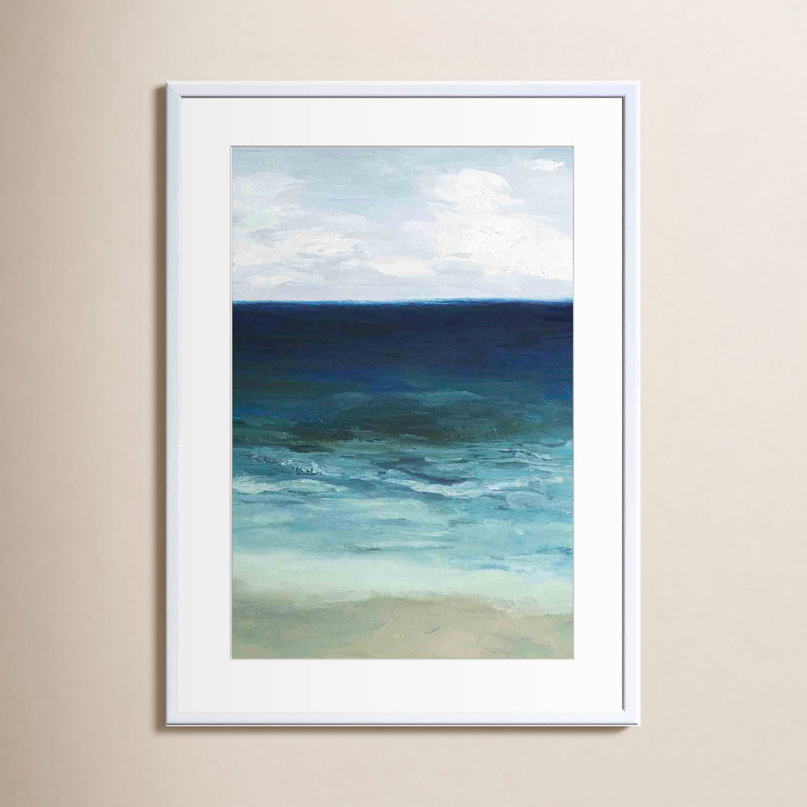 Sandfiddler Drive II by Grace Popp, 24"H x 36"W, Espresso