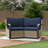 Patio Loveseat With Left And Right Armrests-1629266255