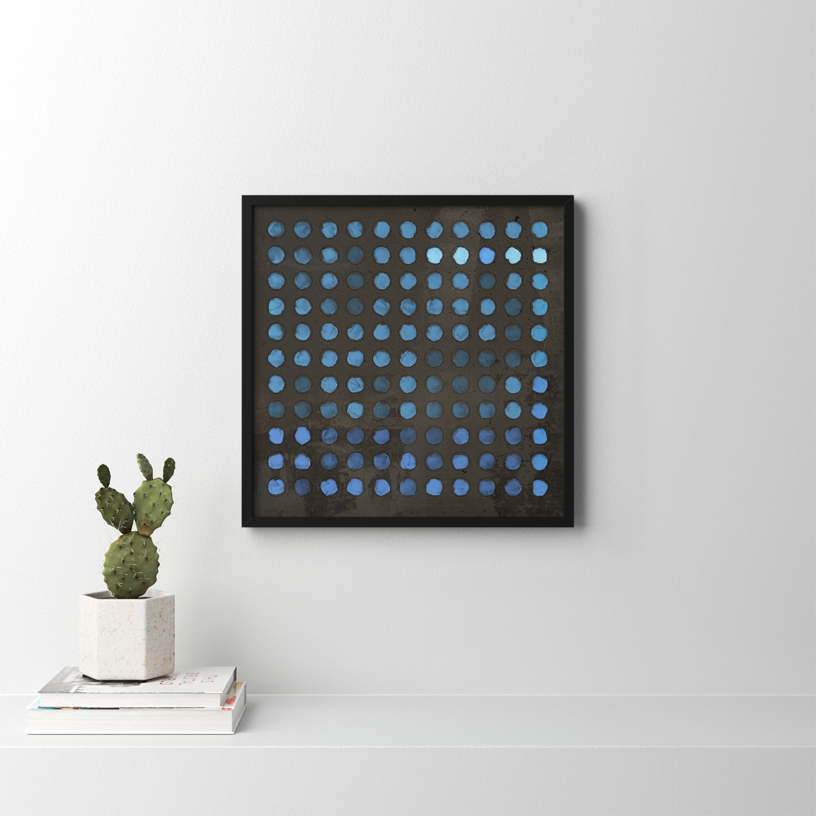 Squared Circles 5 by Jacques Pilon, Black, 24" H x 24" W x 1.25" D