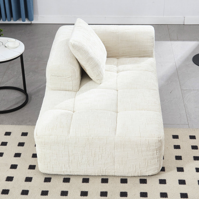 Chenille pour le salon de la chambre à coucher - Atmosphère confortable et sacs à ressorts confortables, Beige