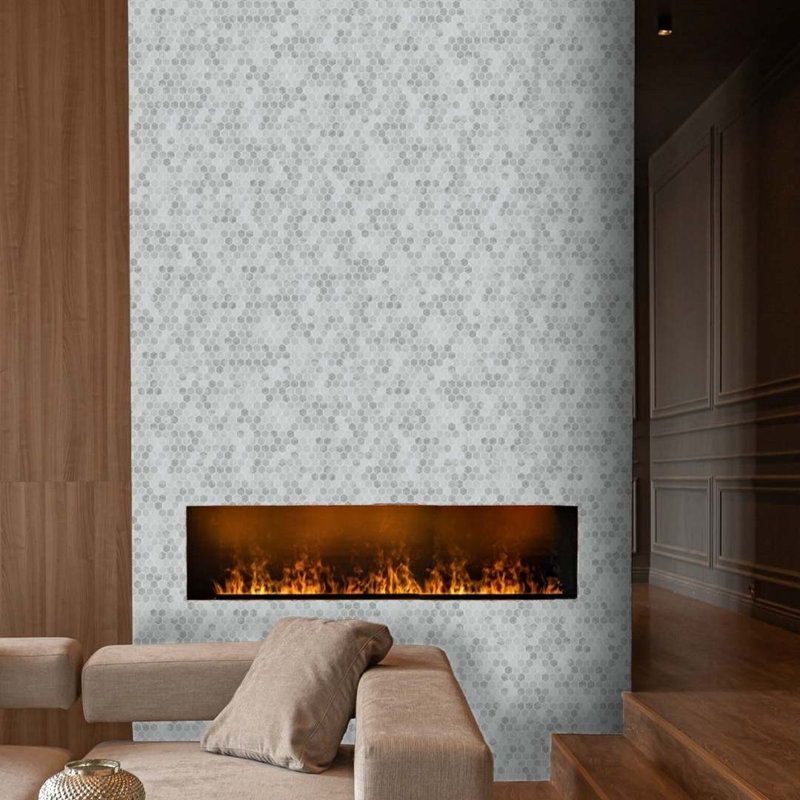 Eterna 1" x 1" Straight Edge Glass Mosaic Wall And Floor Tile, Shabby Gray