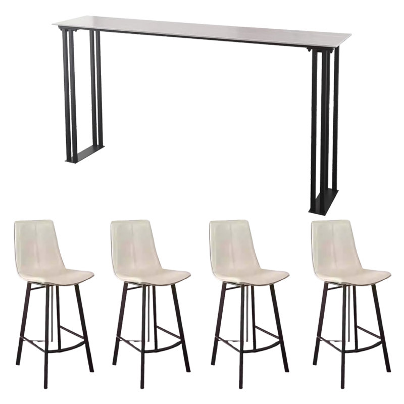 Bayaud, White, 41.3"H x 70.8"L x 15.7"W, Gray