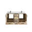 Ensemble de meuble-lavabo double 60 po Malibu-76042396-76042398