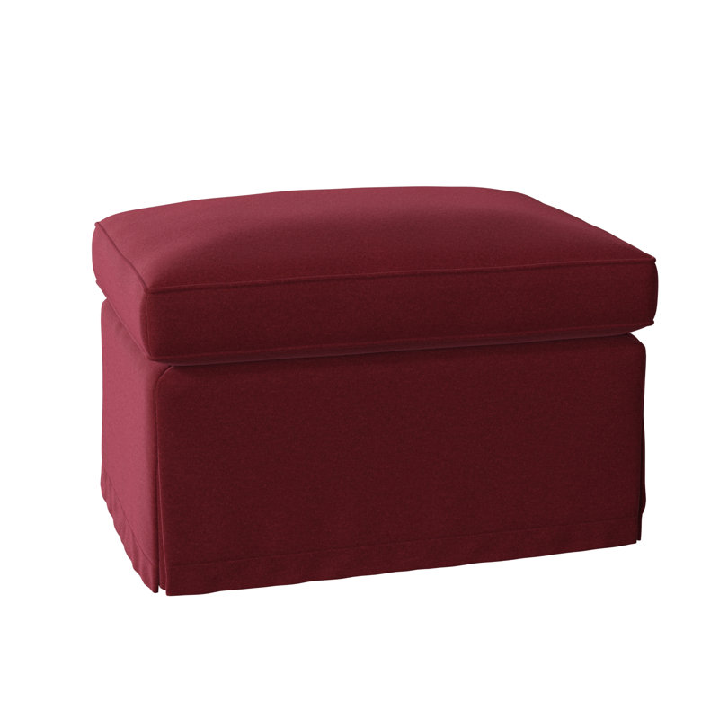 Everton Upholstered Ottoman, Margaret Lipstick