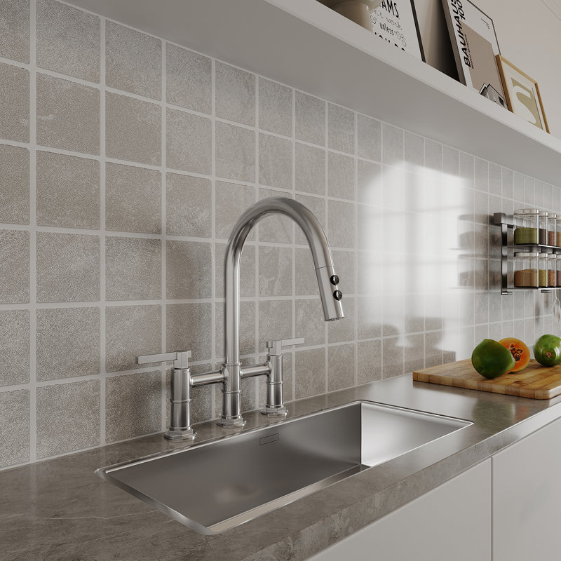 Robinet de cuisine VIBRANTBATH, Nickel brossé