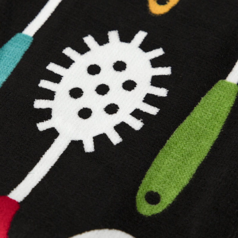 T-fal  Fiber Reactive Print Kitchen Dishcloth, Black