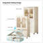 25.59" Side Wide Folding Wardrobe , With Magnetic Door, Plastic Storage Cabinet With Wheels