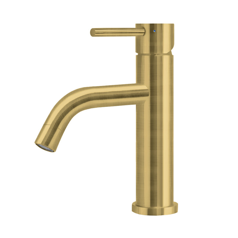 Whitehaus Collection Lead-free Solid Stainless Steel Single Lever Elevated Lavatory Faucet, Brass
