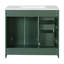 Ensemble de meuble-lavabo 36 po avec lavabo en céramique, armoire en bois massif et 3 tiroirs à fermeture en douceur - solution de rangement élégante
