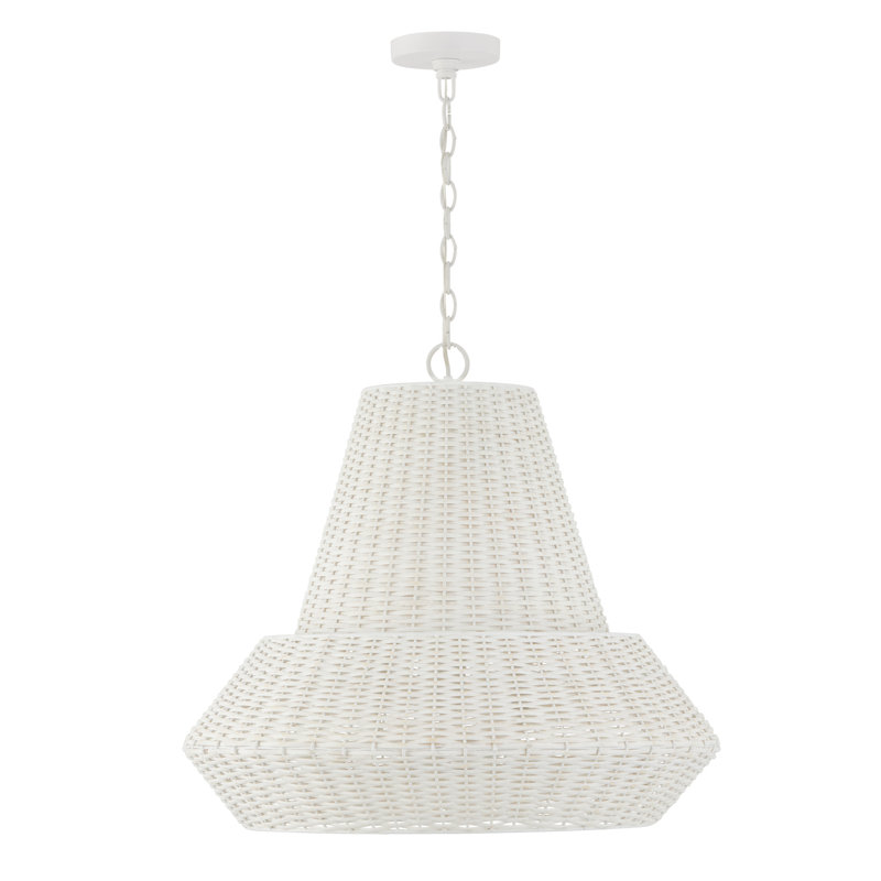 Luminaire suspendu géométrique à 4 lumières, Blanc