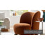 Monroe Boucle Fabric Accent Chair In Coral Walnut-104318235