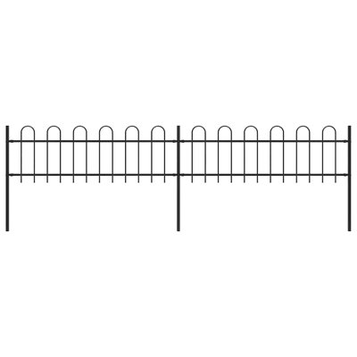 Verla Black Metal Fence Panels Included