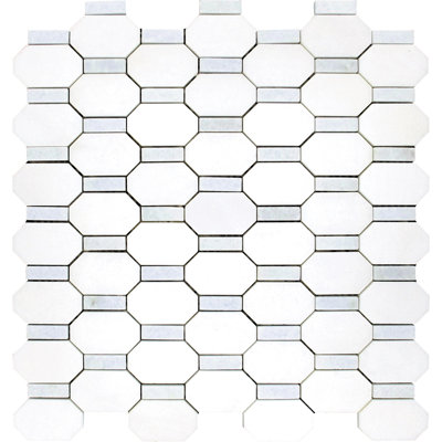 11" x 12" Natural Stone Marble Look Subway Wall & Floor Tile