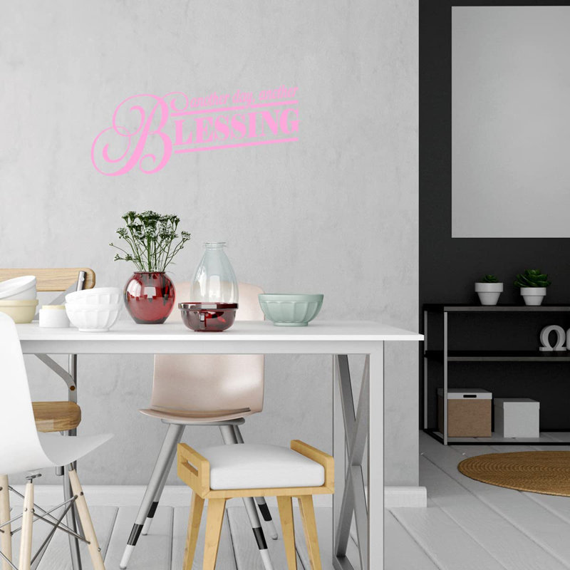 Adhésif décoratif citation inspirante, Rose, H 17,5 po x l 40 po