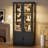 Display Cabinet With Acrylic Doors, Curio Storage Cabinet With 3 Shelves, Bookcase With LED Lights, Human Body Sensor For Books And Collections, Black