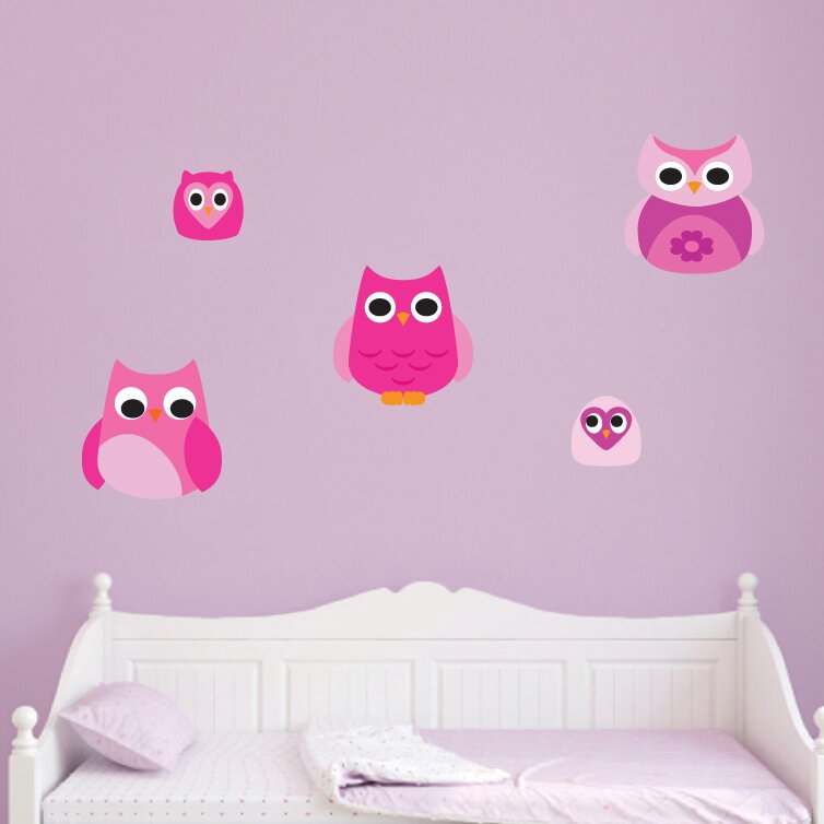 Zoomie Kids Owls Wall Decal | Wayfair