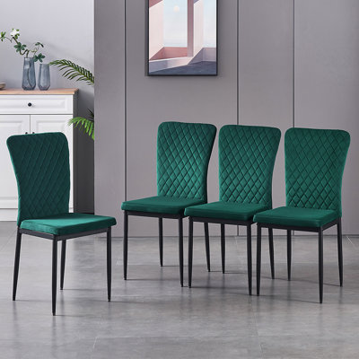 Leilauni Tufted Upholstered Velvet Armless Dining Chair