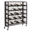 48" W X 52" H - Mobile 5-Shelf Metal Merchandiser Retail Display