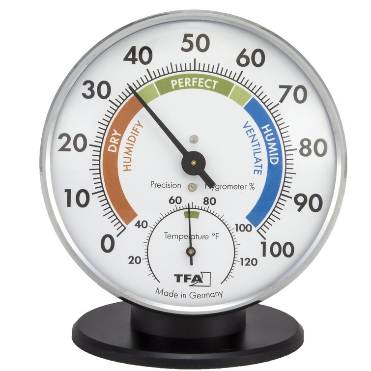 TFA Wez Analogue with Digital Temperature & Humidity Wall Clock