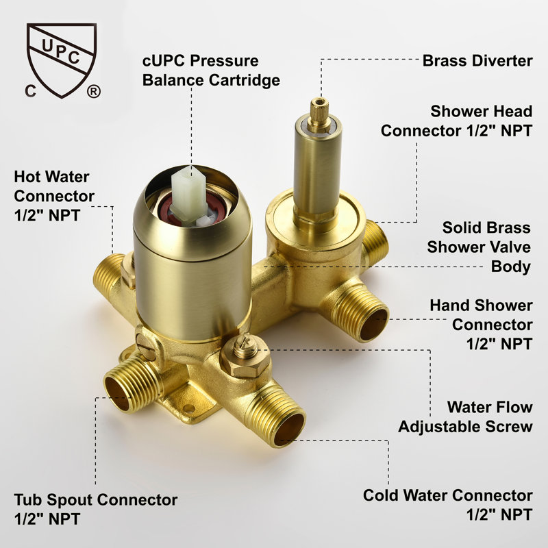 Complete Shower System with Rough in-Valve