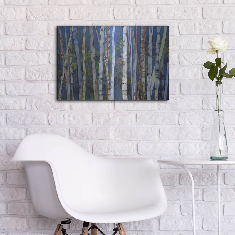 «Mystery Of Trees-Birches» par Sharon Pitts, H 16 po x l 24 po