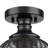 Jacqualynn Semi-Flush in Matte Black with Matte Black Shade