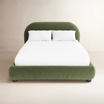 Upholstered Bed With Wooden Slats Support
