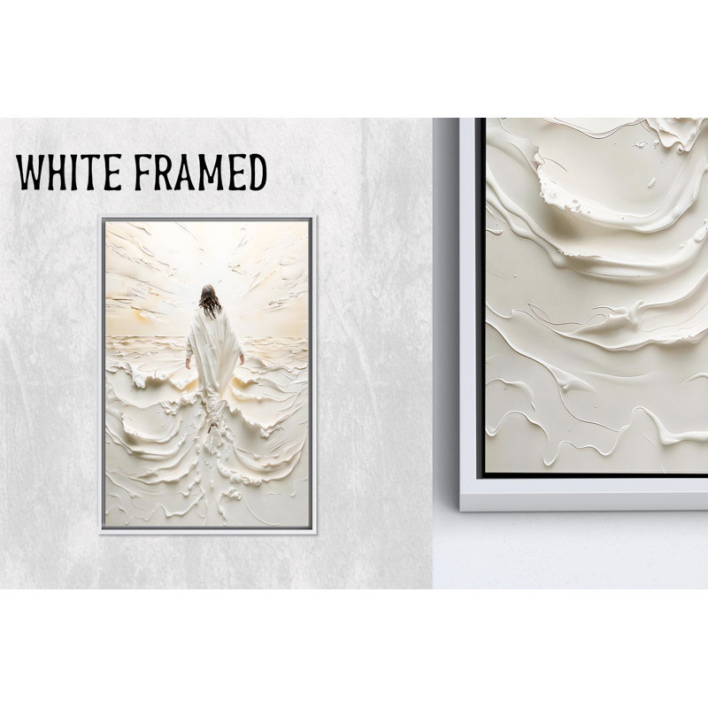 Élégant art mural sur toile à thème imprimé Jésus pour décor de Noël, 1P, H: 27,6 po x l: 19,8 po