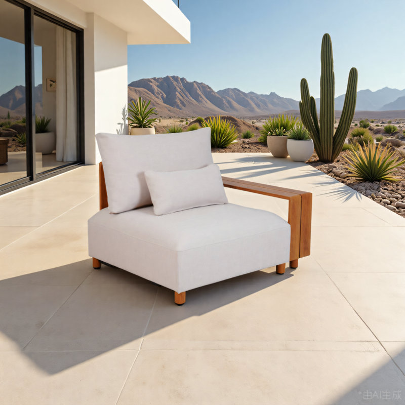 Canapé modulaire d'extérieur en aluminium Yanali