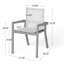 Chaise de salle à manger, ensemble de 2, structure en teck et textile beige