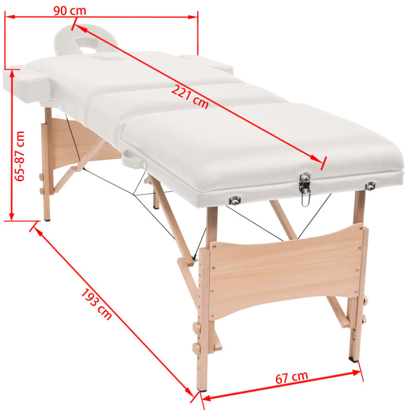 87'' Rectangular Adjustable Folding Table, White