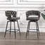 Ensemble de 2 tabourets de bar 28 po en cuir technique pivotant à 360 ° 28-80573440