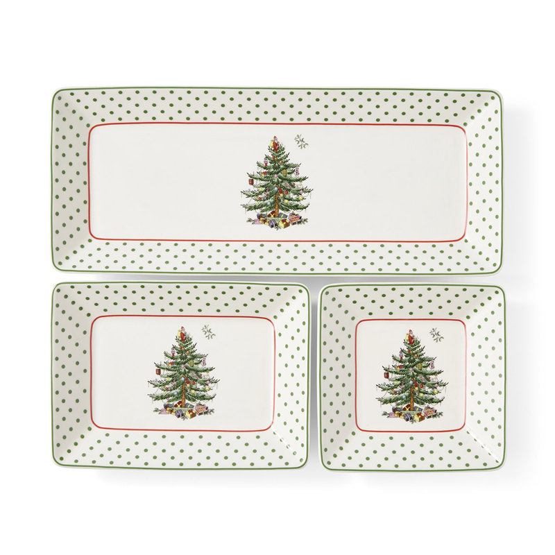 Polka Dot Nesting Trays, Set of 3