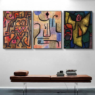" Combo Painting 3 Pieces Series#02 " by Paul Klee 3 Piece Art Print