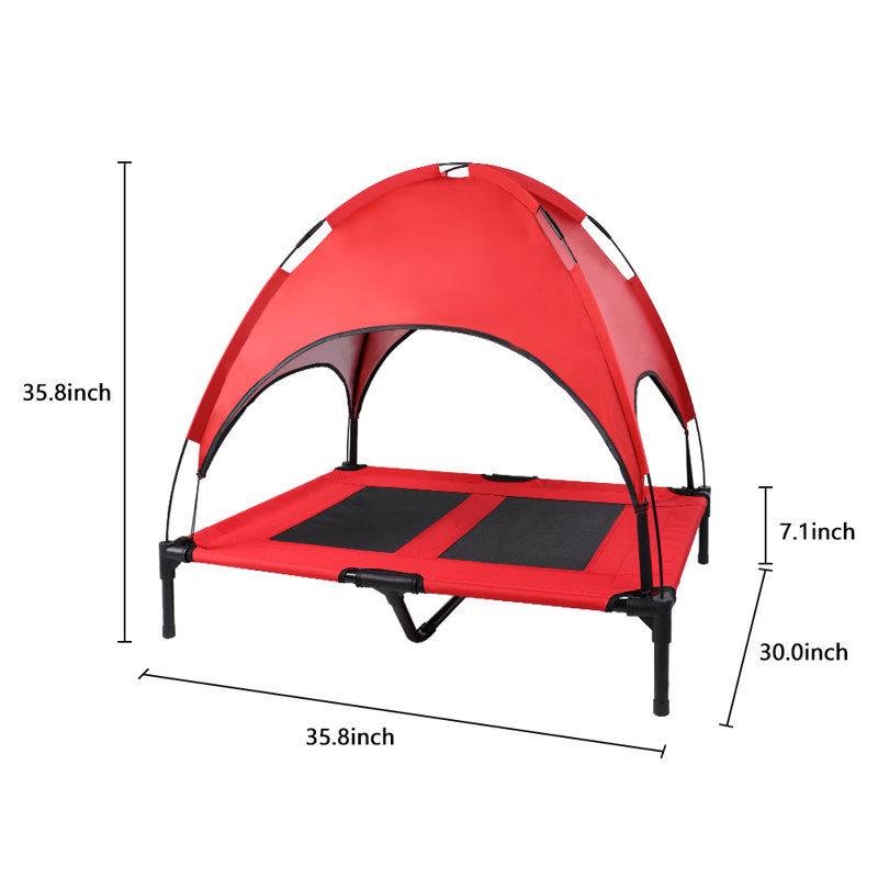 Lit de camp Aetna, L 36 po x P 30 po x H 36 po, Rouge