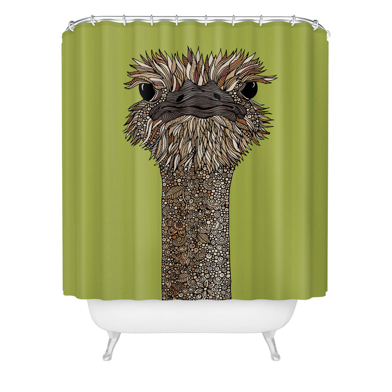 Rideau de douche Valentina Ramos, Green/Brown Animal Print