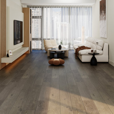 7 In. X 48 In. 12Mm Waterproof Hybrid Rigid Core Flooring With IXPE Pad AC4 Wear Layer