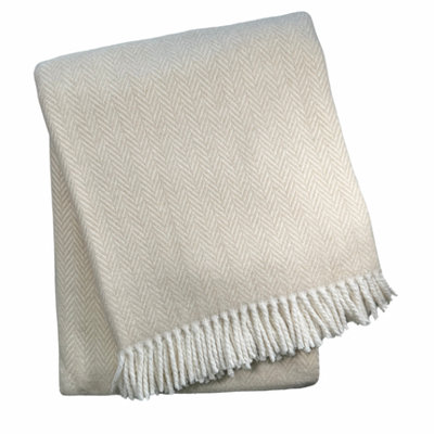 Jeté en peluche à chevrons