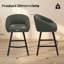 Ensemble de 2 tabourets de bar, tabouret de bar rembourré avec dossier, tabourets de bar à hauteur de comptoir de 27 pouces de hauteur pour îlot de cuisine